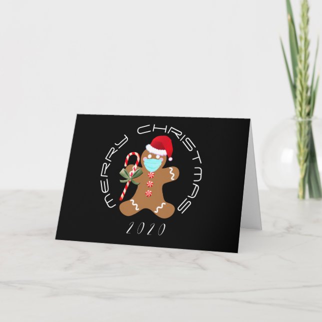 Funny Covid Christmas 2020 Gingerbread Man Card (Front)