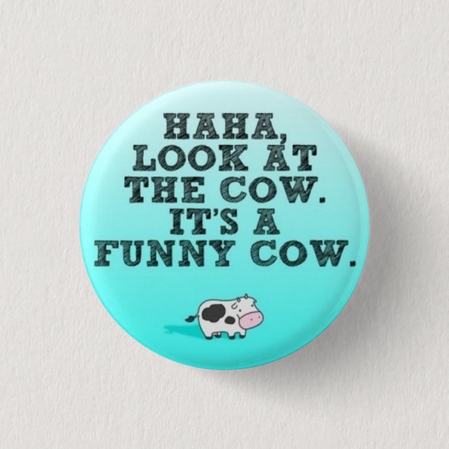 Funny Cow 3 Cm Round Badge (Front)