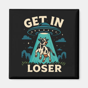 Funny Cow Abduction By UFO Magnet