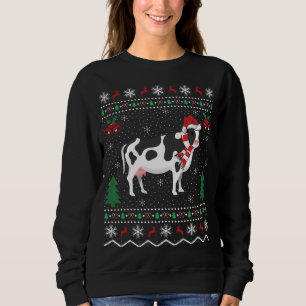Funny Cow Animal Lover Xmas Gift Ugly Cow Christma Sweatshirt