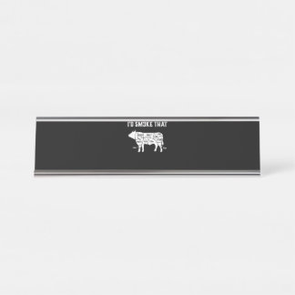 Funny Cow Bbq  Pit Master Gift Desk Name Plate