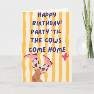 Funny Cow Birthday Card