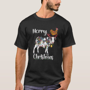 Funny Cow Chicken Farm Christmas Outfit for Farmer T-Shirt
