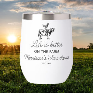 Funny Cow Chicken Farmhouse, Name, Custom Text