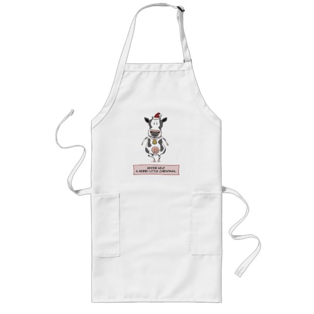 Funny cow Christmas apron (Front)