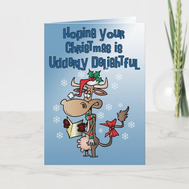 Funny Cow Christmas Card (Front)