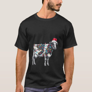 Funny Cow Christmas Holiday Santa Hat Farm Animal T-Shirt