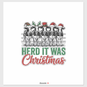 Funny Cow Christmas Vector Design_1