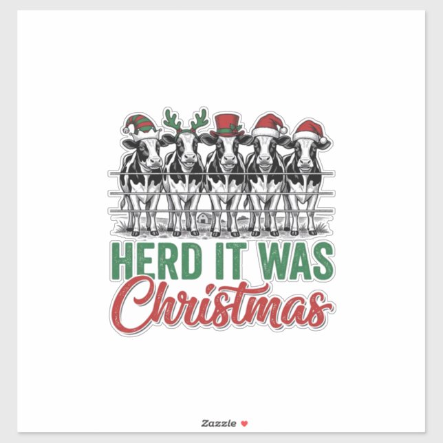 Funny Cow Christmas Vector Design_1 (Sheet)