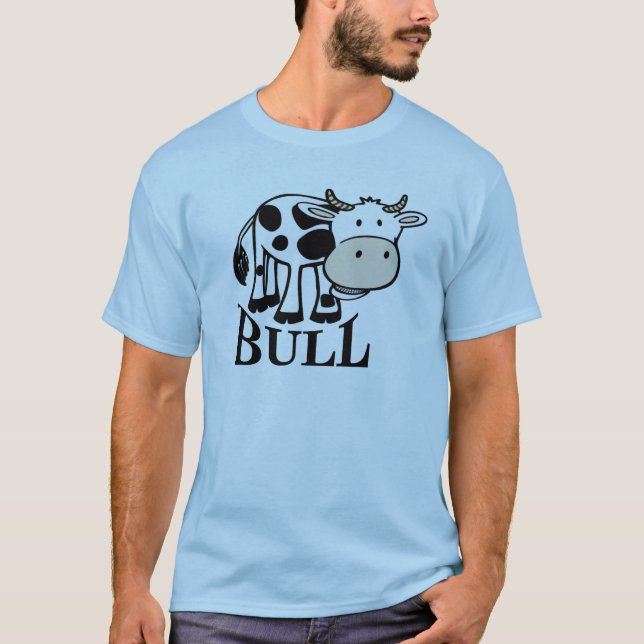 Funny Cow Comical Bull T-Shirt (Front)