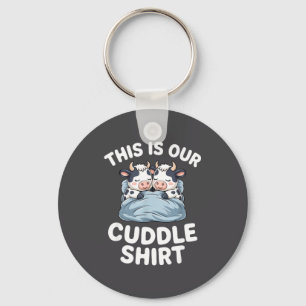 Funny Cow Couple Idea This Is Our Cuddle Key Ring