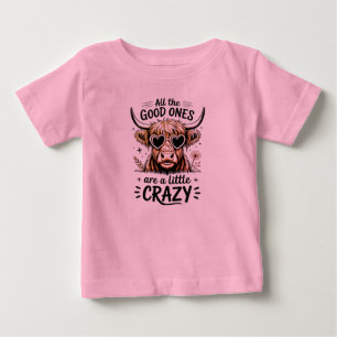 Funny Cow Crazy Good Vibes Baby T-Shirt
