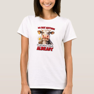 Funny cow do not disturb humour T-Shirt
