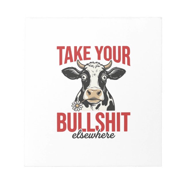 Funny Cow Elsewhere Vintage Shirt Design_ Notepad (Front)