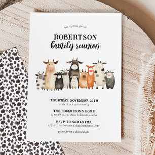 Funny Cow Family Reunion Invitation
