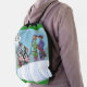 Funny Cow Family Ski Trip Lace Up Backpack (Insitu)