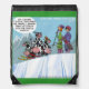 Funny Cow Family Ski Trip Lace Up Backpack (Front)
