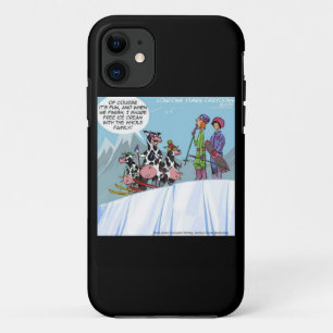 Funny Cow Family Snow-Skiing iPhone5 Case