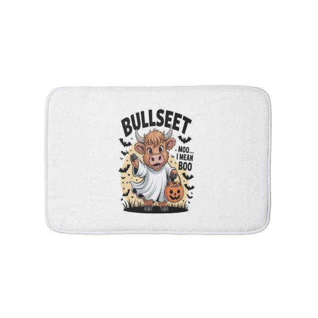 Funny Cow Halloween Bath Mat (Front)