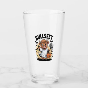 Funny Cow Halloween Glass