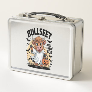 Funny Cow Halloween Metal Lunch Box