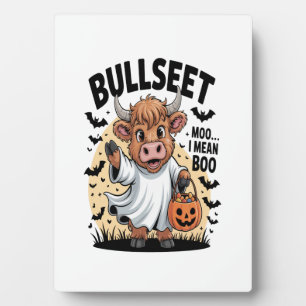 Funny Cow Halloween Plaque