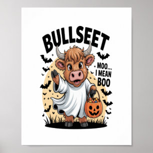 Funny Cow Halloween Poster