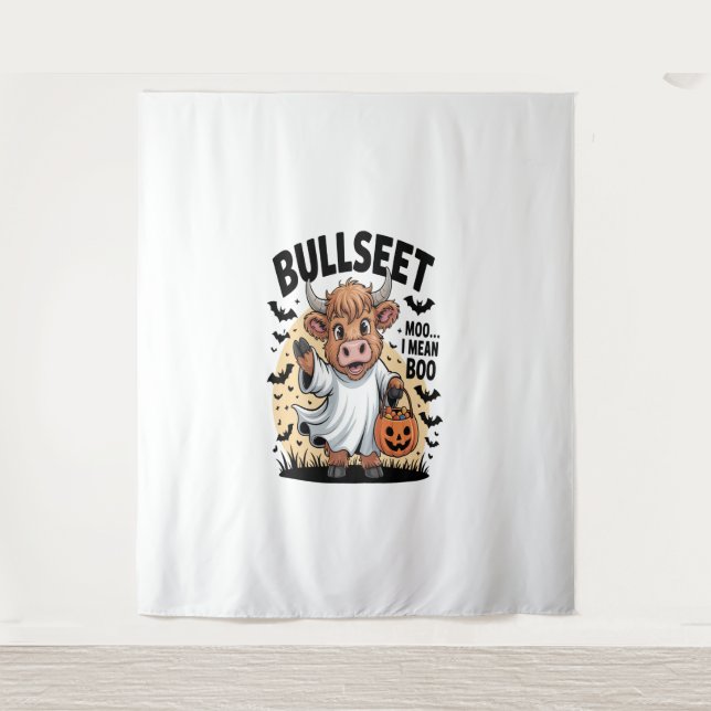 Funny Cow Halloween Tapestry (Front)