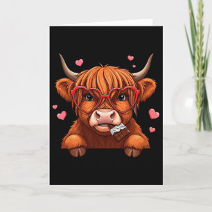 Funny Cow Heart Chocolate Valentine Womens Mens Card