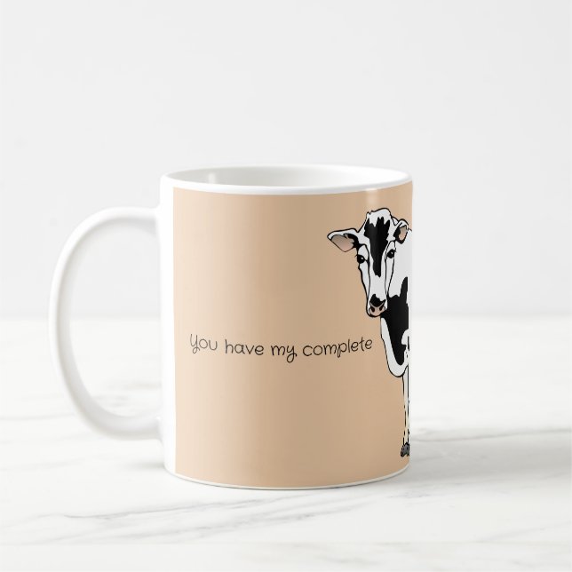 Funny cow humour coffee mug (Left)