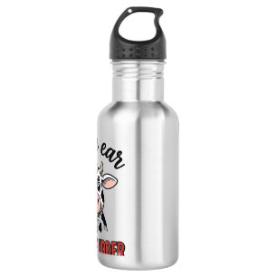 Funny Cow In One Ear Out The Udder Shirt Design_1 532 Ml Water Bottle