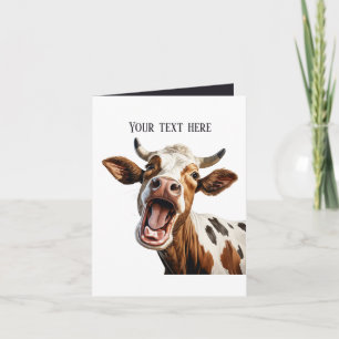 Funny cow lovers customisable  card