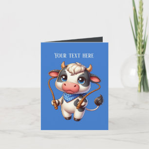 Funny cow lovers customisable  card