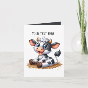 Funny cow lovers customisable  card