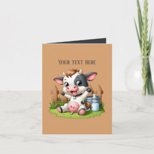 Funny cow lovers customisable  card