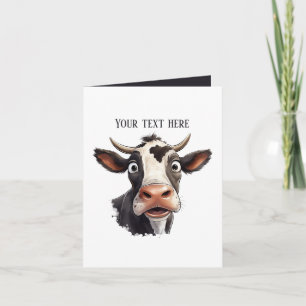 Funny cow lovers customisable  card