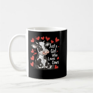 Funny Cow Lovers Women Girls Gift Just A Girl Who Coffee Mug