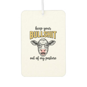 Funny Cow Pasture Vintage Shirt Design_1 Car Air Freshener
