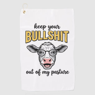 Funny Cow Pasture Vintage Shirt Design_1 Golf Towel