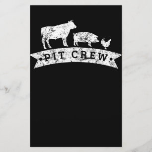 Funny Cow Pig Chicken Lovers Gift Funny BBQ Love Stationery