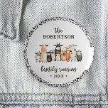 Funny Cow Print Country Family Reunion 6 Cm Round Badge<br><div class="desc">Funny Cow Print Country Family Reunion button Gather 'round the herd for a barnyard bash like no udder with this Funny Cow Family Reunion Collection. Featuring whimsical watercolor highland cows and charming cow print accents, it sets the stage for a hilarious hoedown. Perfect family reunion favours for your farmhouse rustic...</div>