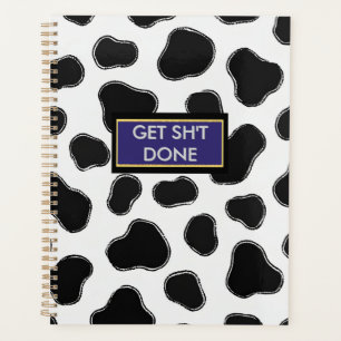 Funny Cow Print Office Essentials-Boss Babe Vibe Planner