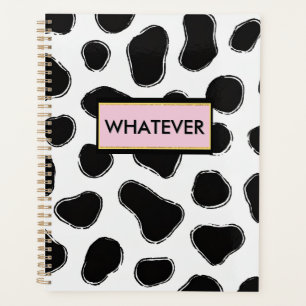 Funny Cow Print Office Essentials-Boss Babe Vibe Planner