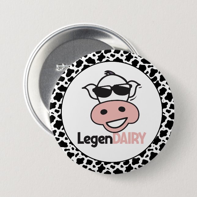 Funny Cow Pun  7.5 Cm Round Badge (Front & Back)