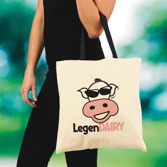 Funny Cow Pun Tote Bag (Creator Uploaded)
