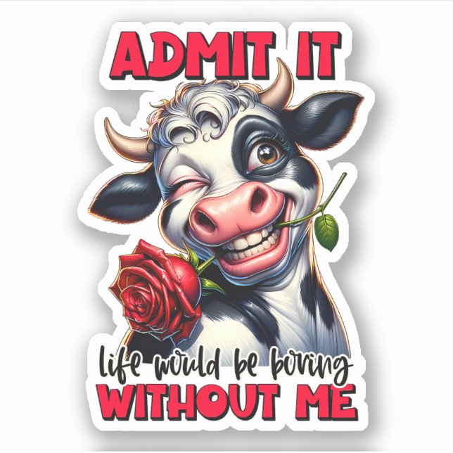 Funny Cow Quote Saying  (Front)