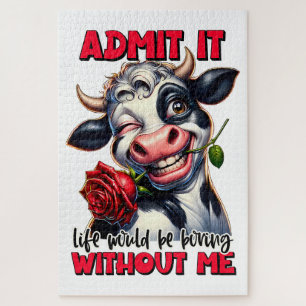 Funny Cow Quote Saying Jigsaw Puzzle