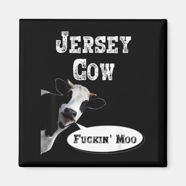 Funny Cow Shirt New Jersey Cow Lover Farm Animal R Magnet (Front)