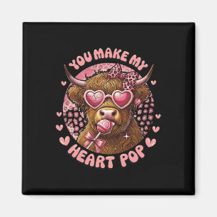 Funny Cow Summer Vacation Design Cute Cow Lover Magnet