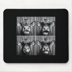 Funny Cow Sungles  Mouse Pad